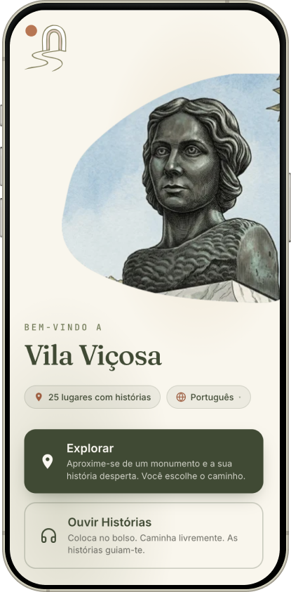 Ecrã da app — home